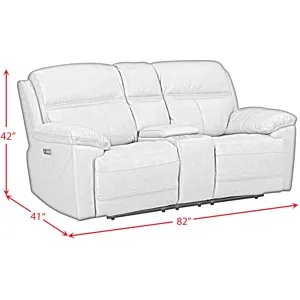 Camaro P3 Loveseat with Console in Aline Butternut