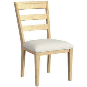 Cambrie Wood Back Dining Side Chair with Beige Boucle in Natural (2 Per Carton)