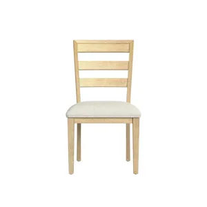 Cambrie Wood Back Dining Side Chair with Beige Boucle in Natural (2 Per Carton)