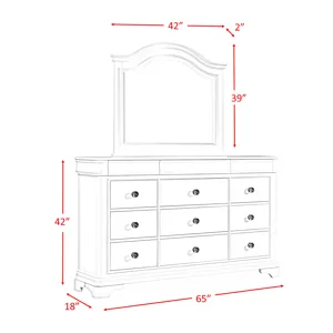 Cameron Cherry Dresser & Mirror Set