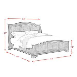 Cameron Cherry King Panel Bed