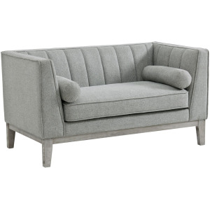 Cannes Loveseat W/2 Pillows in Mckinney Charcoal
