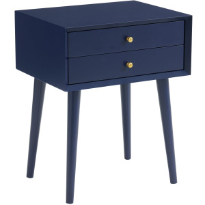 Canterbury Side Table W/Power port USB in Blue