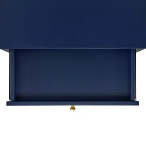 Canterbury Side Table W/Power port USB in Blue