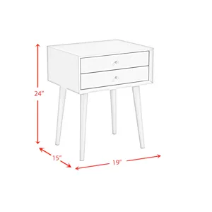 Canterbury Side Table W/Power port USB in Blue