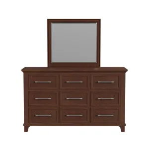 Canterbury Dresser and Mirror Set in Cherry
