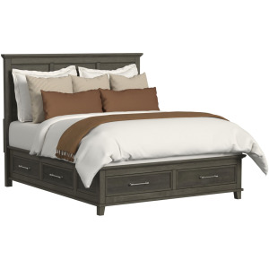 Canterbury Cal King Storage Bed in Grey