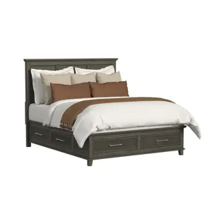 Canterbury Cal King Storage Bed in Grey