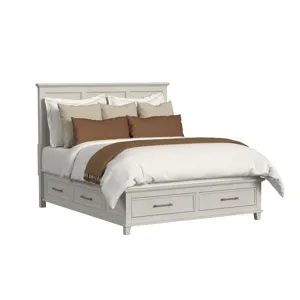 Canterbury Cal King Storage Bed in Ivory