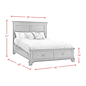 Canton Cherry Queen Storage Bed