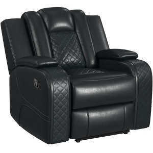 Carlo Motion Recliner in Pebble Black