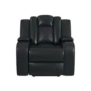 Carlo Motion Recliner in Pebble Black