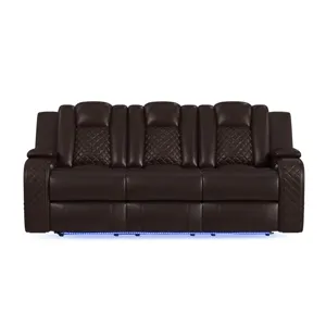Carlo Power Motion Sofa with Power Headrest, Dropdown Table, Power strip, led and reading light in P