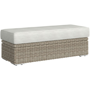 Carmona Ottoman - Natural and Olefin Beige