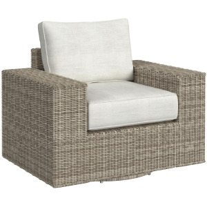 Carmona Swivel Chair - Natural and Olefin Beige