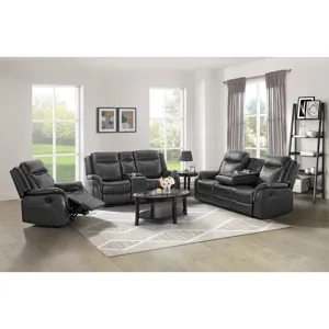 Carrera Motion Glider Sofa with Dropdown in Grey