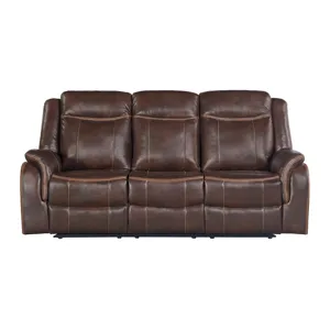Carrera Motion Glider Sofa with Dropdown in Brown