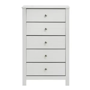 Catalina Five Drawer Chest White