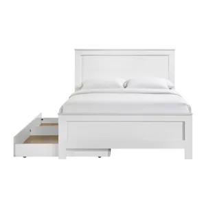 Catalina Full Panel Bed White