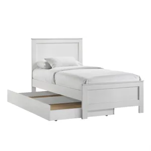 Catalina Twin Panel Bed White