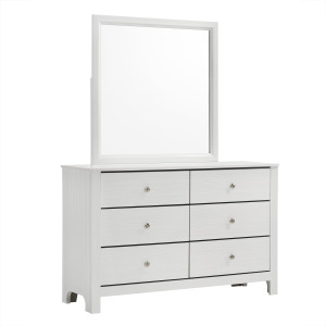 Catalina Youth Dresser & Mirror White