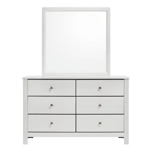 Catalina Youth Dresser & Mirror White