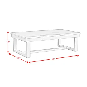 Catilin Coffee Table in Brushed White