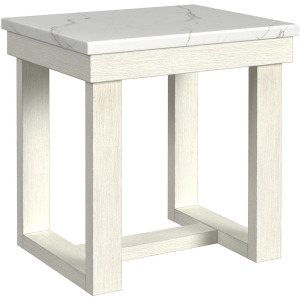 Catilin End Table in Brushed White