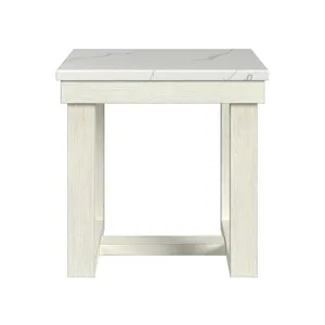 Catilin End Table in Brushed White