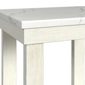 Catilin End Table in Brushed White