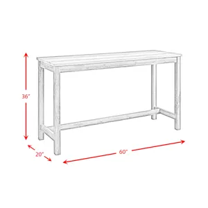 Oak Lawn Bar Table - 3A Single Pack (Table + Three Stools)