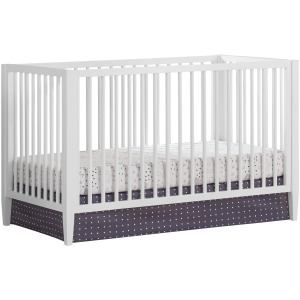 Cerea Crib with Guardrails in White