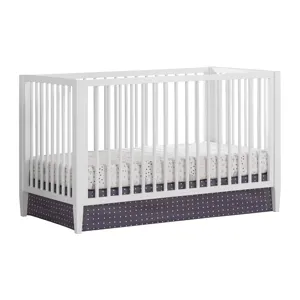 Cerea Crib with Guardrails in White
