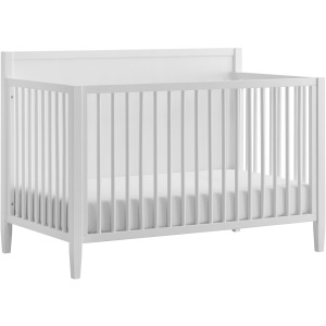 Cerea Panel Crib with Guardrails in White