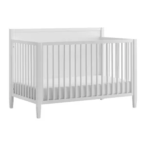 Cerea Panel Crib with Guardrails in White