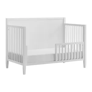 Cerea Panel Crib with Guardrails in White