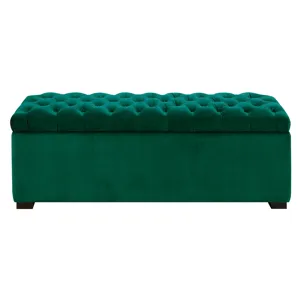 Chandler 1668 Shoe Storage Bench Broadway Emerald