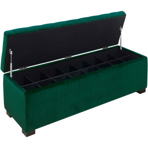 Chandler 1668 Shoe Storage Bench Broadway Emerald