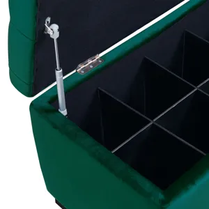 Chandler 1668 Shoe Storage Bench Broadway Emerald