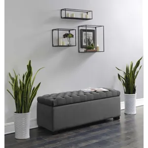 Chandler 1668 Shoe Storage Bench Broadway Grey