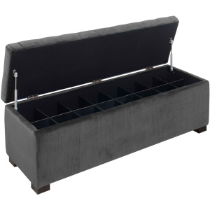 Chandler 1668 Shoe Storage Bench Broadway Grey
