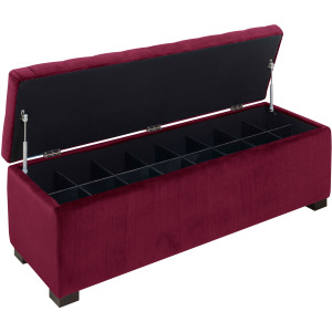 Chandler 1668 Shoe Storage Bench Broadway Red