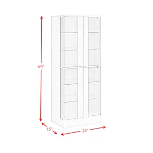 Chandra Entertainment Unit with LED in Glossy White