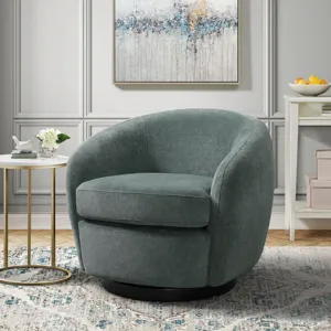 Chanel Swivel Chair in Bristo Teal
