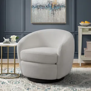 Chanel Swivel Chair in Bristo White