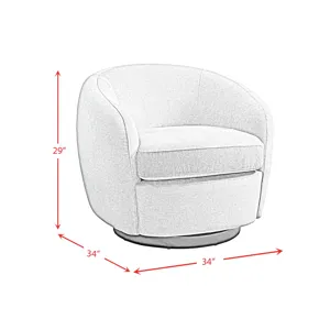Chanel Swivel Chair in Bristo Teal