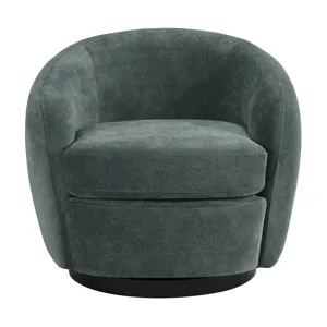 Chanel Swivel Chair in Bristo Teal