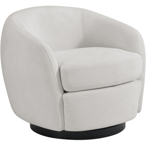 Chanel Swivel Chair in Bristo White