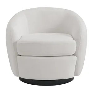Chanel Swivel Chair in Bristo White