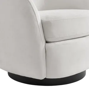 Chanel Swivel Chair in Bristo White